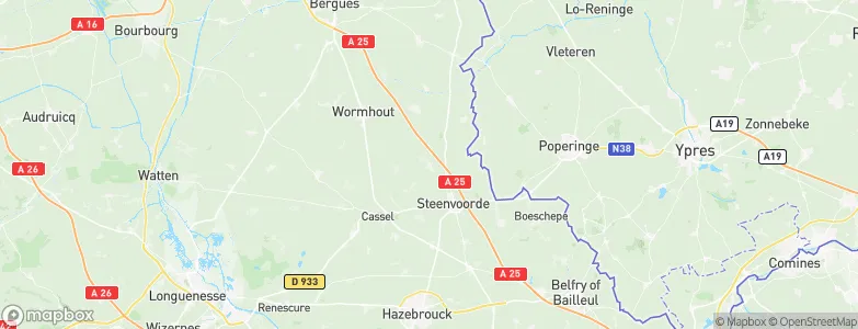 Winnezeele, France Map