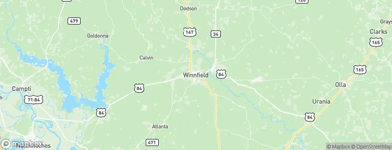 Winnfield, United States Map