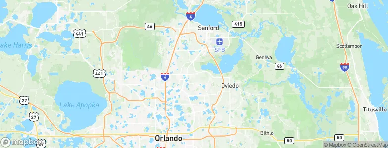 Winter Springs, United States Map