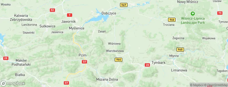 Wiśniowa, Poland Map