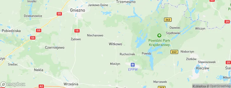 Witkowo, Poland Map