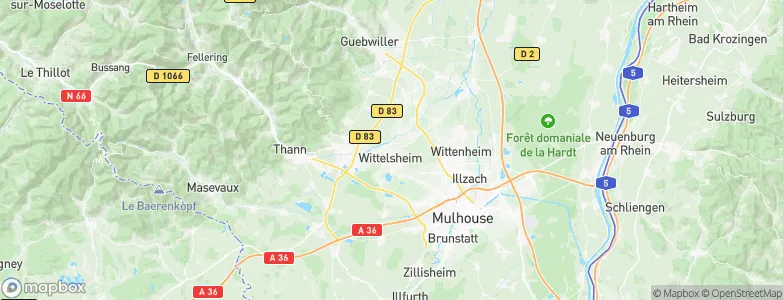 Wittelsheim, France Map