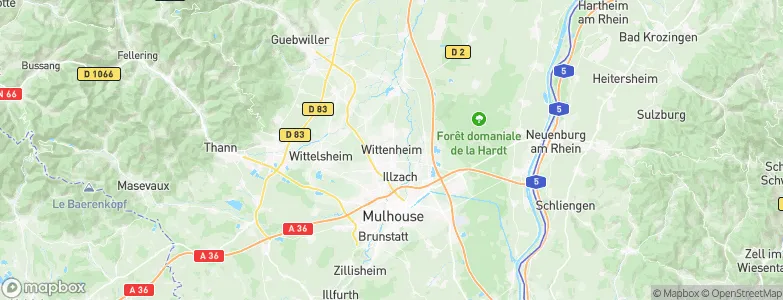 Wittenheim, France Map