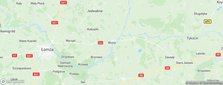 Wizna, Poland Map