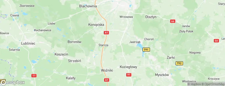 Własna, Poland Map