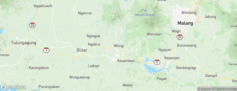 Wlingi, Indonesia Map