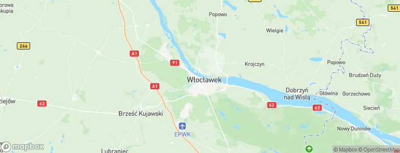 Włocławek, Poland Map