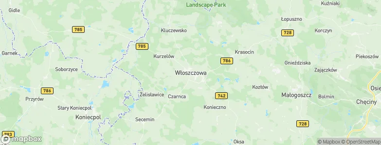 Włoszczowa, Poland Map