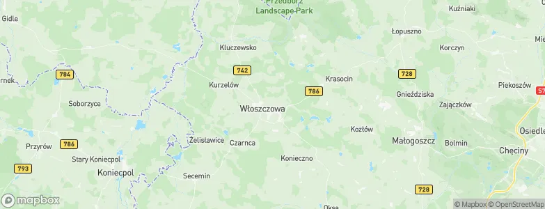Włoszczowa, Poland Map