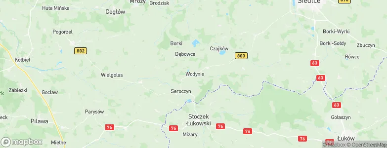 Wodynie, Poland Map