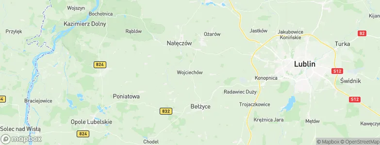 Wojciechów, Poland Map