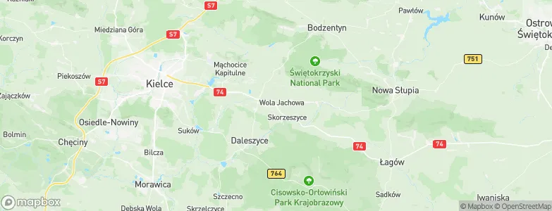Wola Jachowa, Poland Map