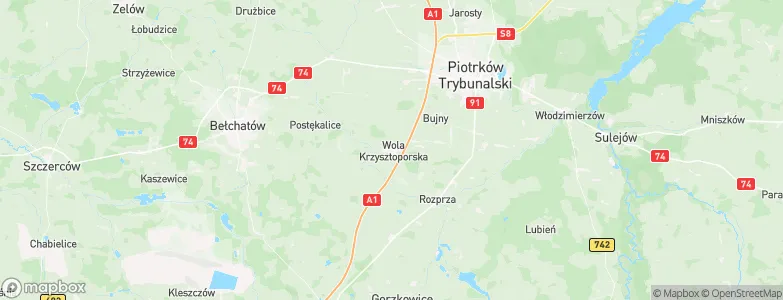 Wola Krzysztoporska, Poland Map
