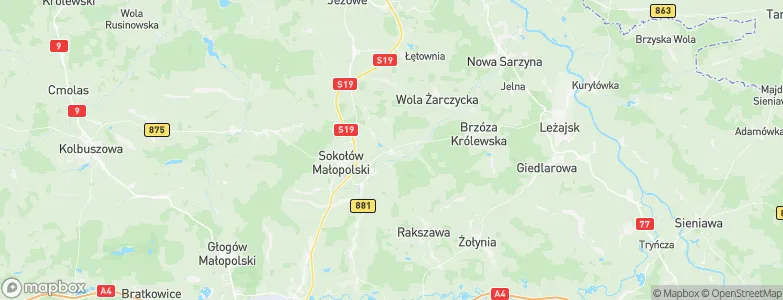 Wólka Niedźwiedzka, Poland Map