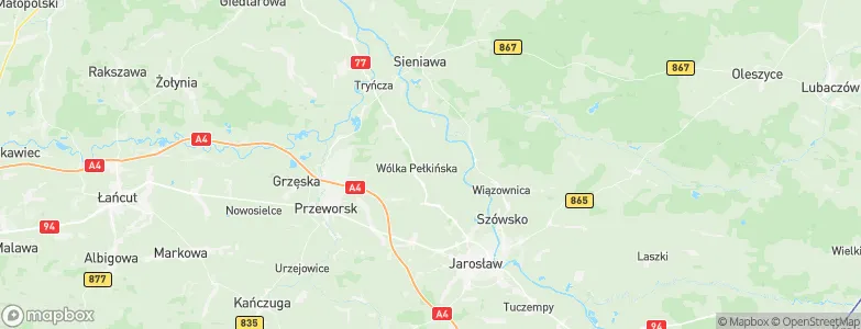 Wólka Pełkińska, Poland Map