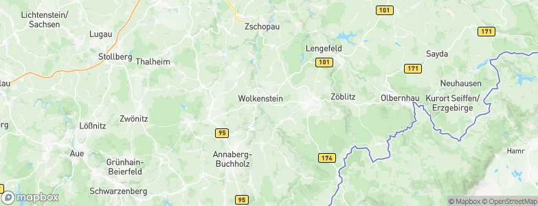 Wolkenstein, Germany Map