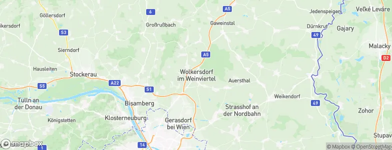 Wolkersdorf im Weinviertel, Austria Map