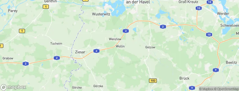 Wollin, Germany Map