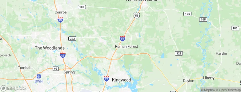 Woodbranch, United States Map