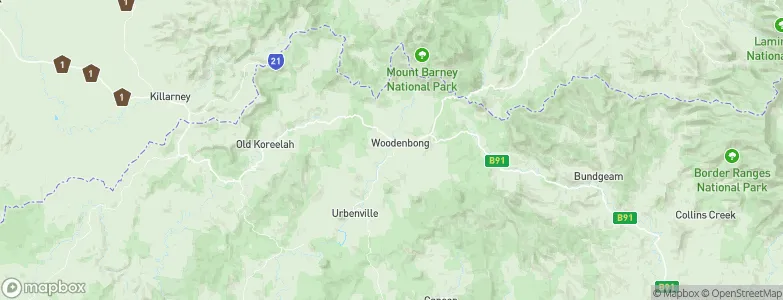Woodenbong, Australia Map