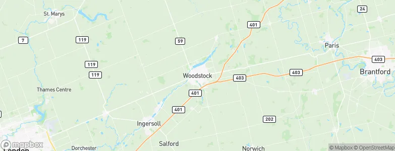 Woodstock, Canada Map