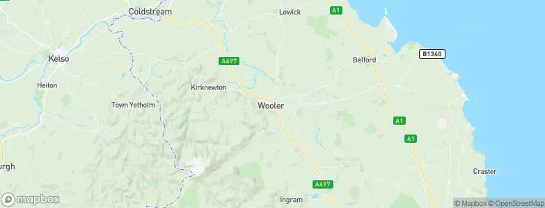 Wooler, United Kingdom Map
