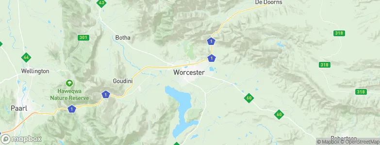 Worcester, South Africa Map