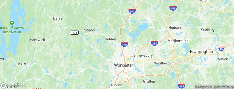 Worcester, United States Map