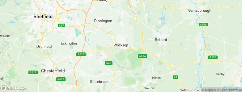 Worksop, United Kingdom Map