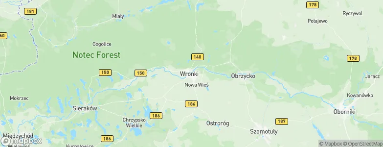 Wronki, Poland Map