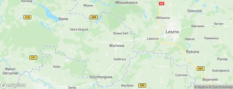 Wschowa, Poland Map