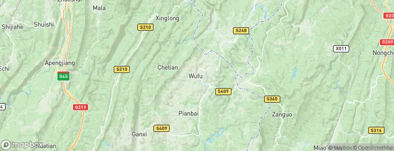Wufu, China Map