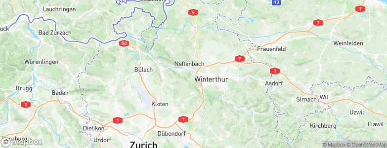 Wülflingen (Kreis 6) / Niederfeld, Switzerland Map