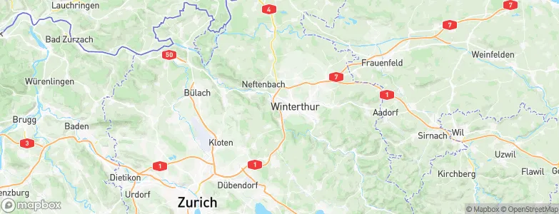 Wülflingen (Kreis 6) / Oberfeld, Switzerland Map