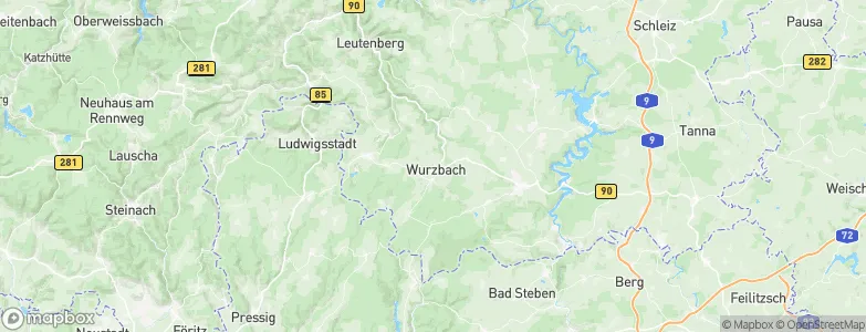 Wurzbach, Germany Map