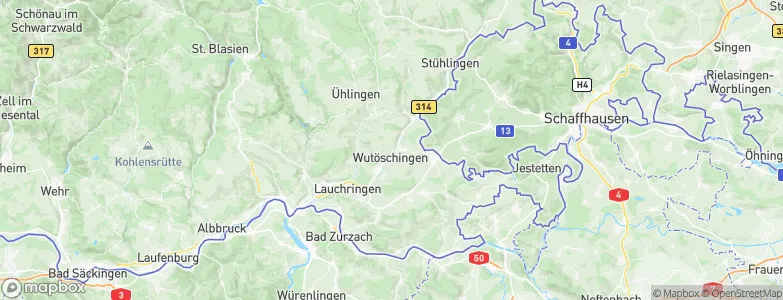 Wutöschingen, Germany Map