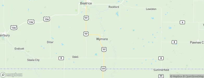 Wymore, United States Map
