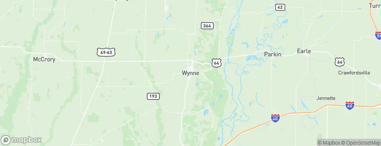 Wynne, United States Map