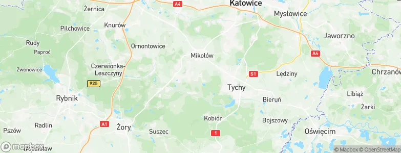 Wyry, Poland Map