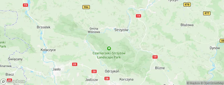 Wysoka Strzyżowska, Poland Map