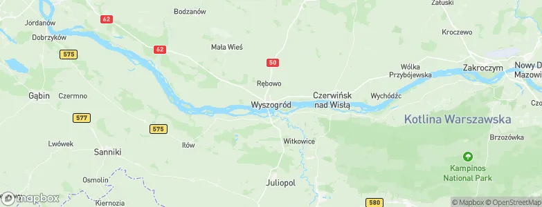 Wyszogród, Poland Map
