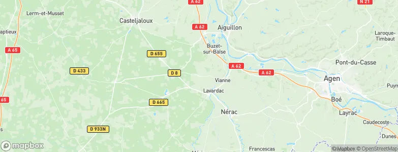 Xaintrailles, France Map