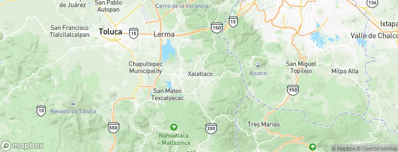 Xalatlaco, Mexico Map