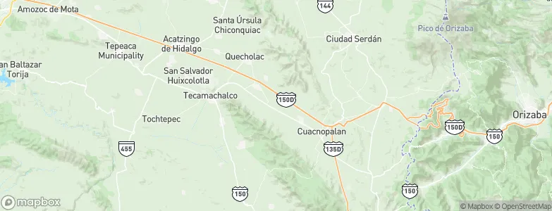 Xaltepec, Mexico Map
