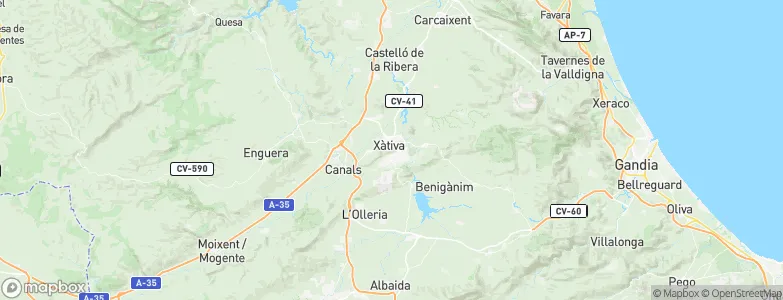 Xàtiva, Spain Map