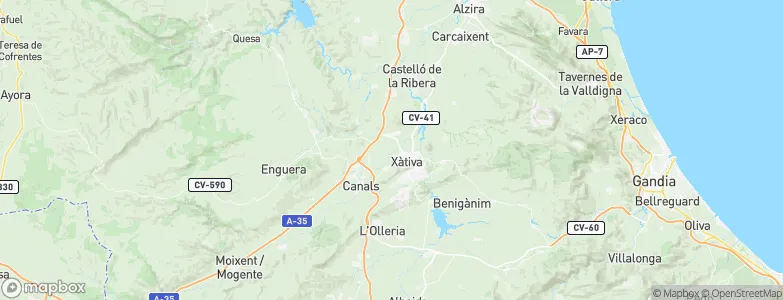 Xàtiva, Spain Map