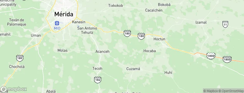 Xceus, Mexico Map