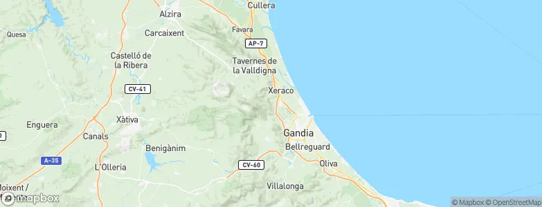 Xeresa, Spain Map