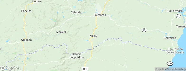 Xexéu, Brazil Map
