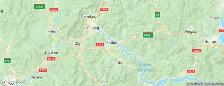 Xiadao, China Map